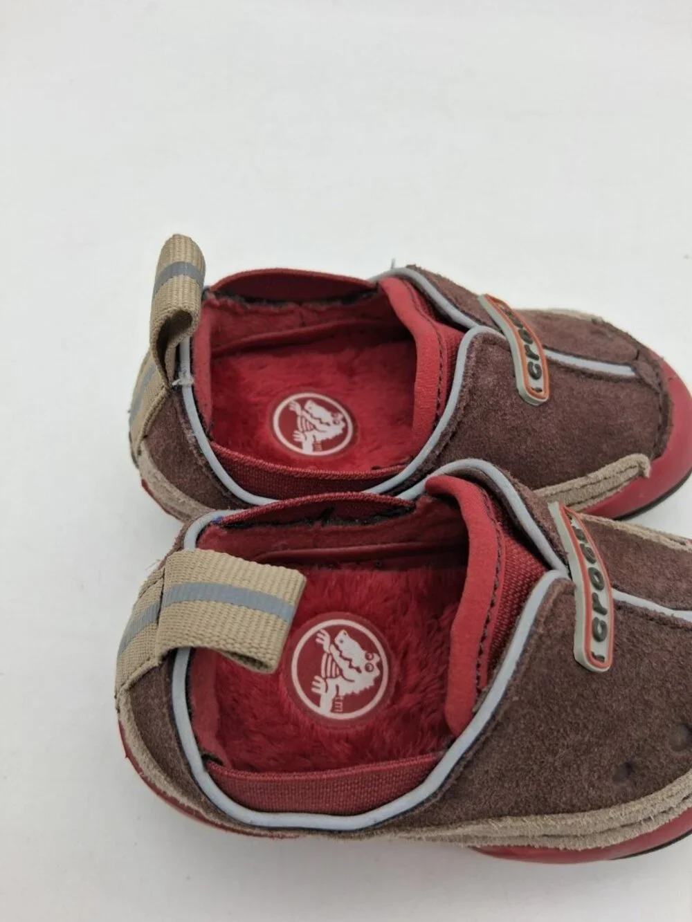 Crocs Red Brown Dawson Slip On Sneakers Size 4 Baby/Toddler